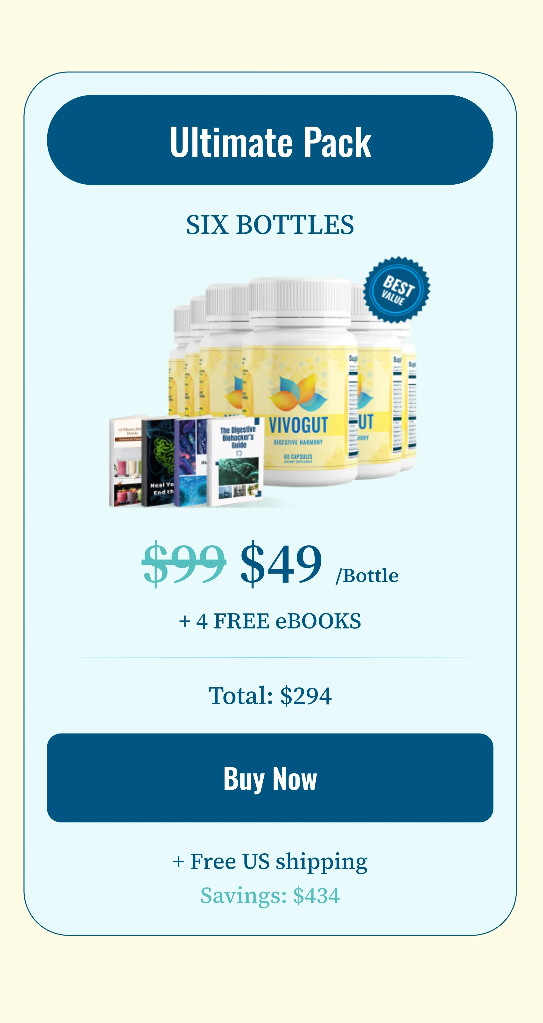 VivoGut™ 6 bottles pricing